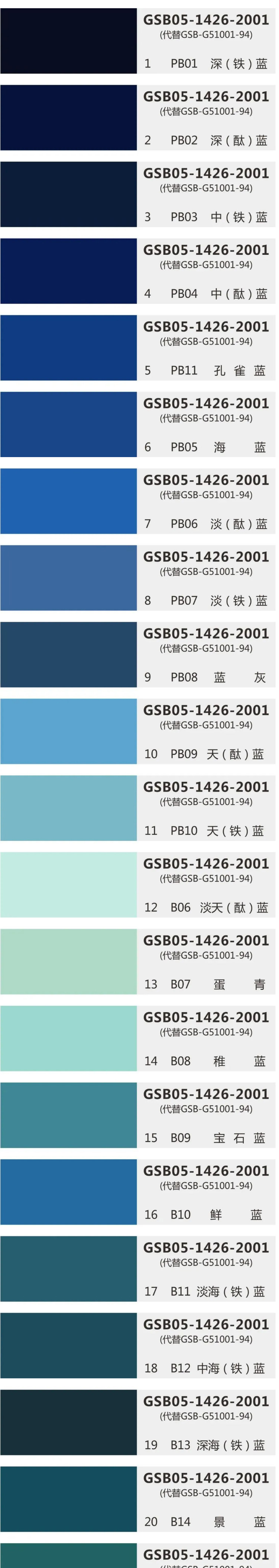 环氧地坪国标色卡GSB05-1426-2001（83色完整版）—电子收藏版_01.jpg